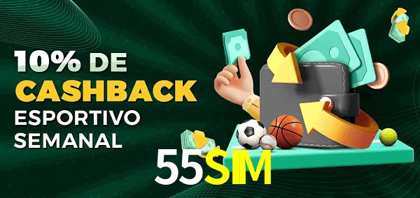 10% de bônus de cashback na 55SIM